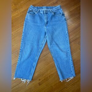 Women's Blue Cropped Jeans